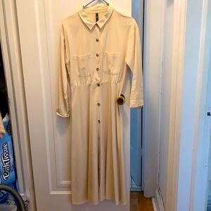 Zara Join Life button down midi dress. Size. L